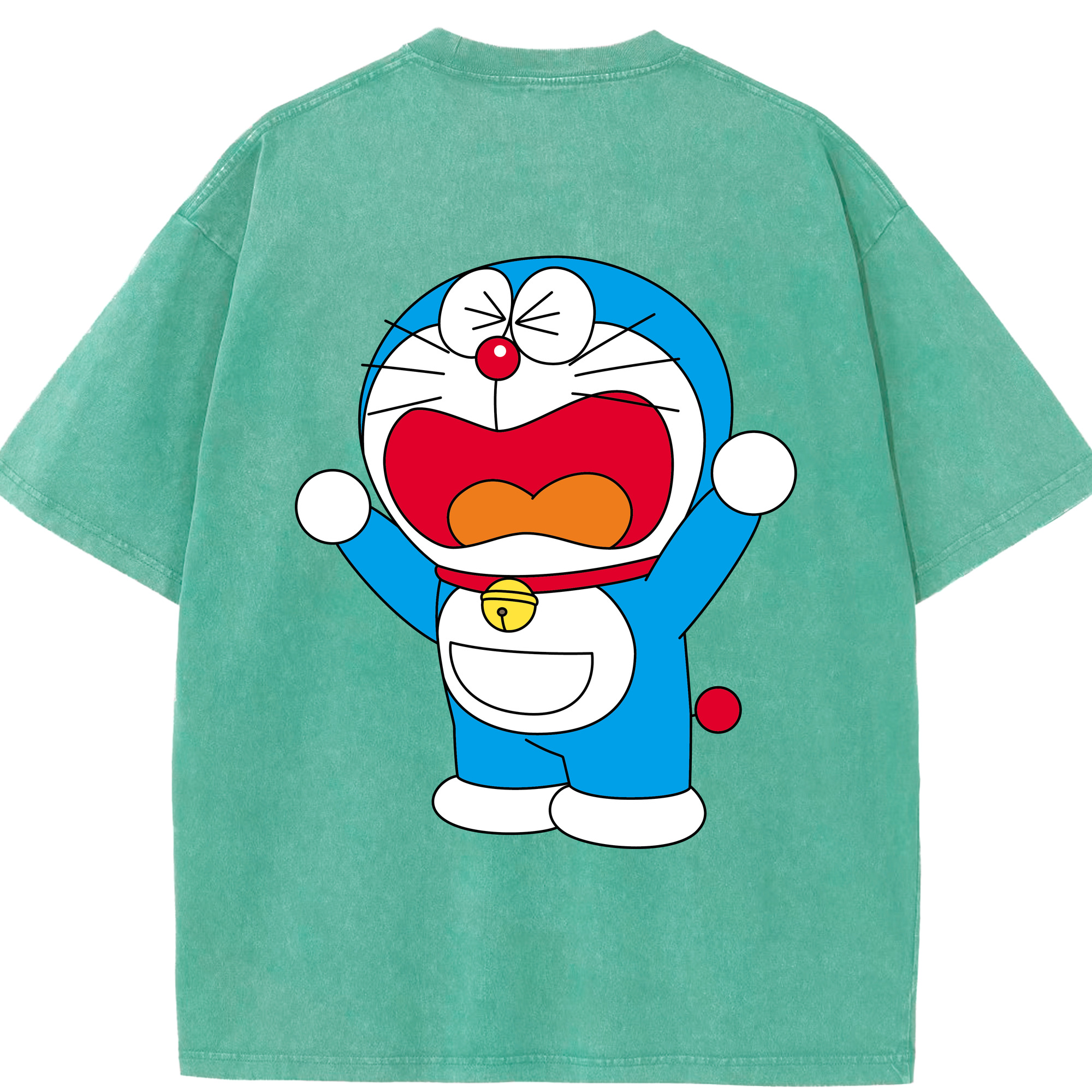（画像用） ドラえもん Doraemon 綿100% ヴィンテージ風 半袖Tシャツ（背面プリント）